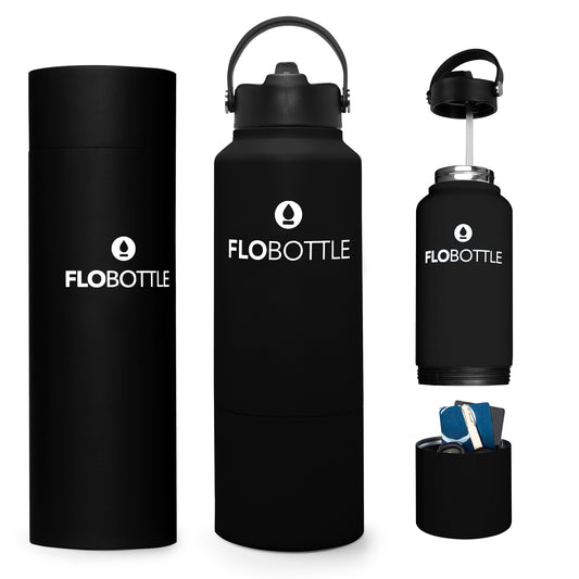 Jetero Black - 28oz / 10oz Storage w/ Straw and Lid