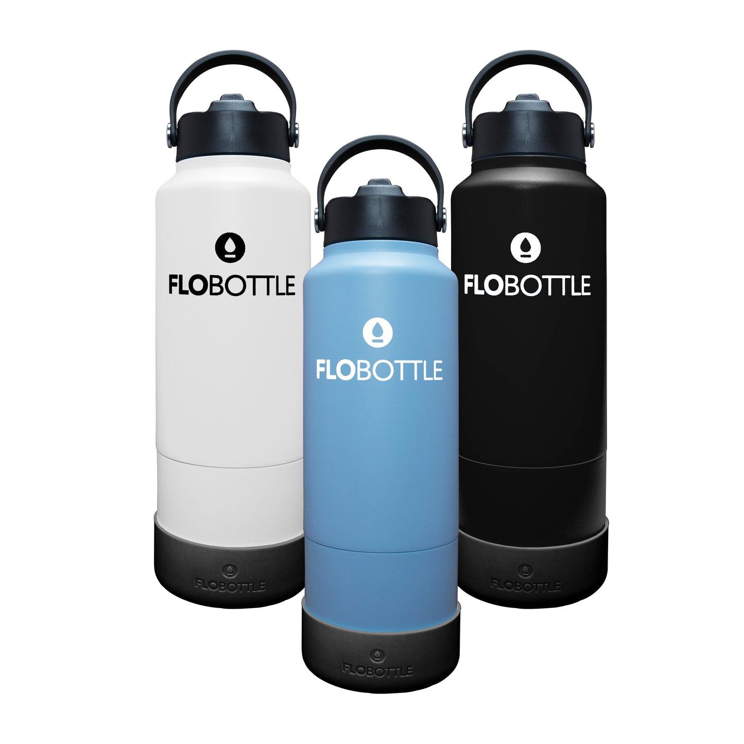 stainless steel water bottle with ez boot